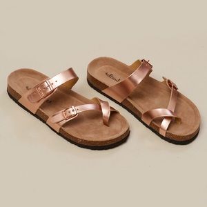 Birk Style Rose Gold sandals